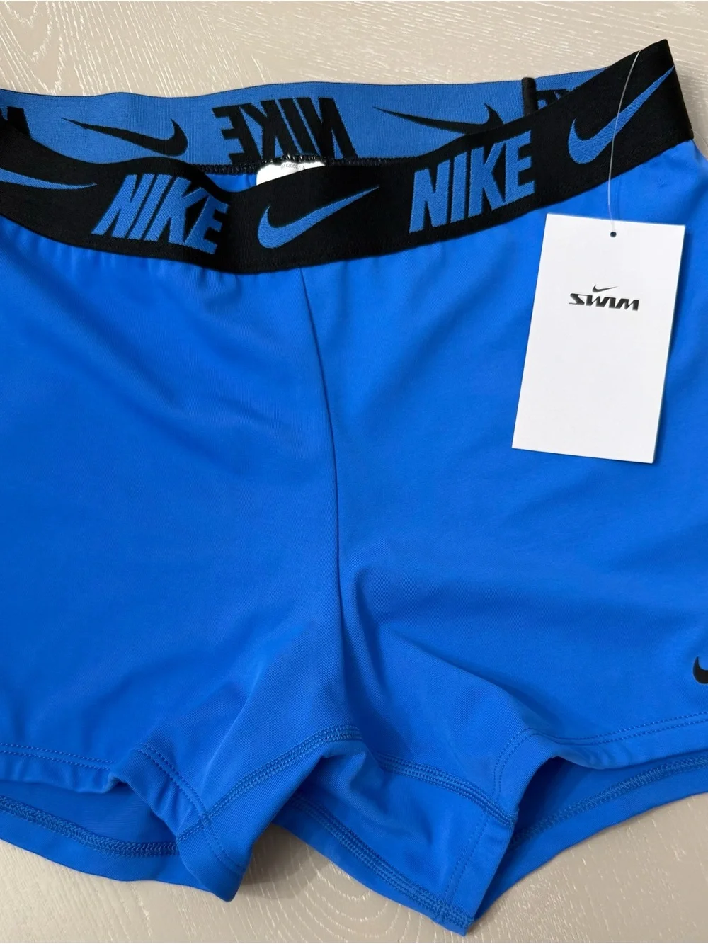 Nike Royal Blue athletic short with Black Logo Waistband